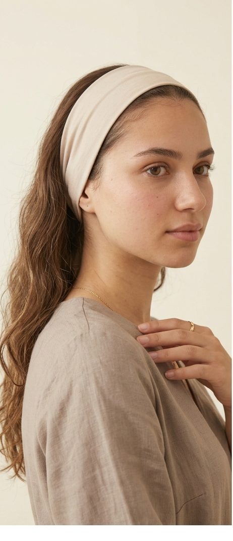 Bandeau Baby Hairs SANA en milk silk