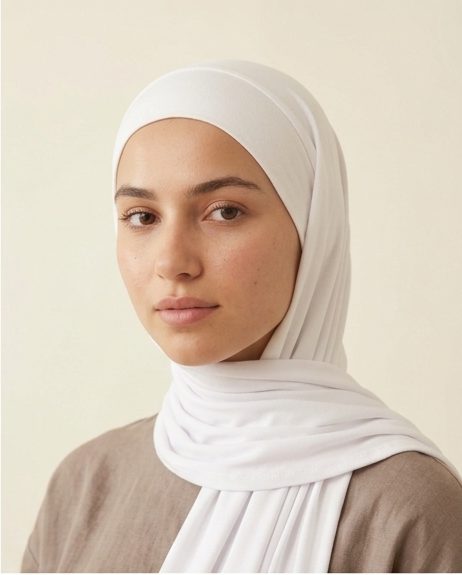 Sous-Hijab Confort SANA milk silk, coloris blanc cassé